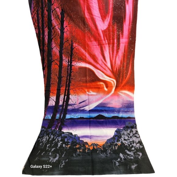 Northern Lights Inspired Fabric Panel By Frond Design Studios 24 x 44" - Picture 3 of 8